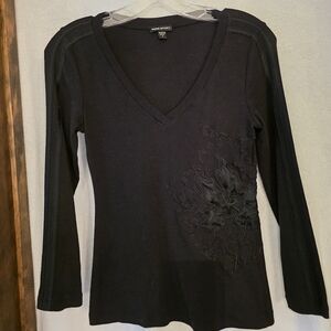 bebe Elegant Black Long Sleeve Tee